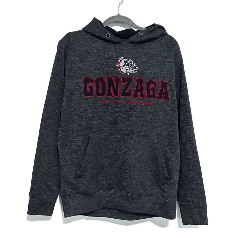Gonzaga University Bulldogs Hoodie Heather Gray Men’s Medium Red Blue College M
